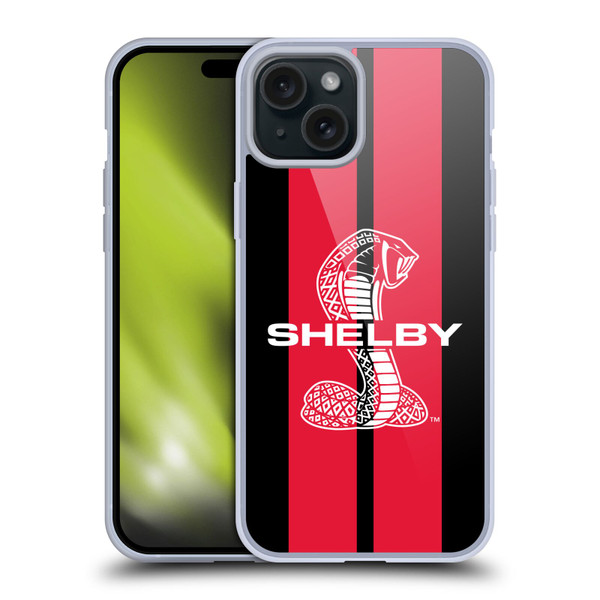 Shelby Car Graphics Red Soft Gel Case for Apple iPhone 15 Plus & MagSafe