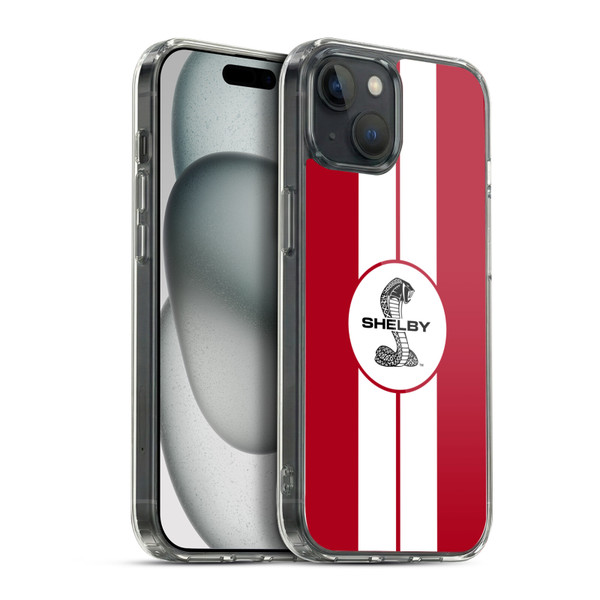 Shelby Car Graphics 1965 427 S/C Red Soft Gel Case for Apple iPhone 15 Plus & MagSafe