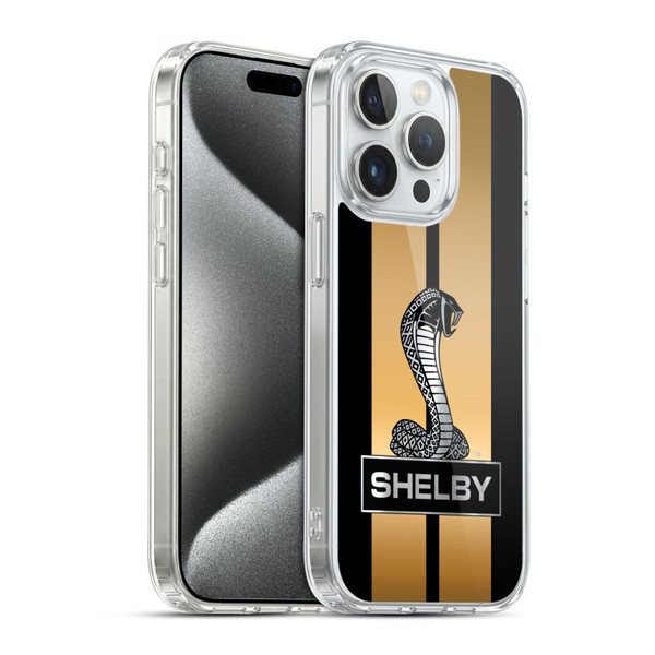 Shelby Car Graphics Gold Soft Gel Case for Apple iPhone 15 Pro & MagSafe