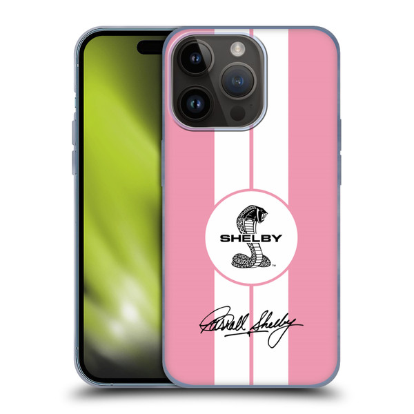 Shelby Car Graphics 1965 427 S/C Pink Soft Gel Case for Apple iPhone 15 Pro