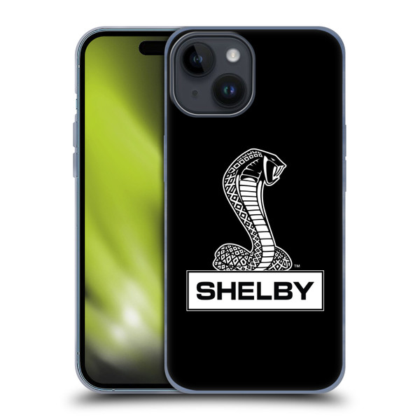 Shelby Logos Plain Soft Gel Case for Apple iPhone 15