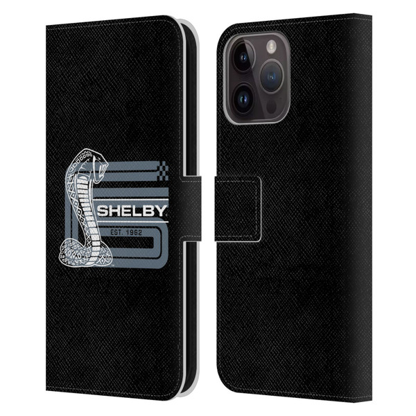 Shelby Logos CS Super Snake Leather Book Wallet Case Cover For Apple iPhone 15 Pro Max