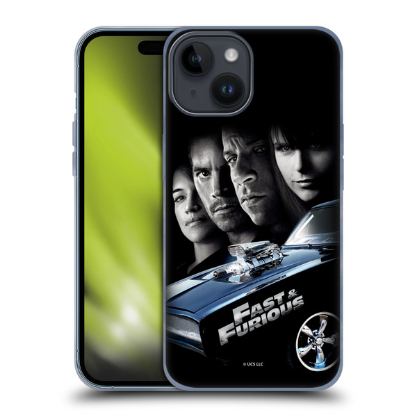 Fast & Furious Franchise Key Art 2009 Movie Soft Gel Case for Apple iPhone 15
