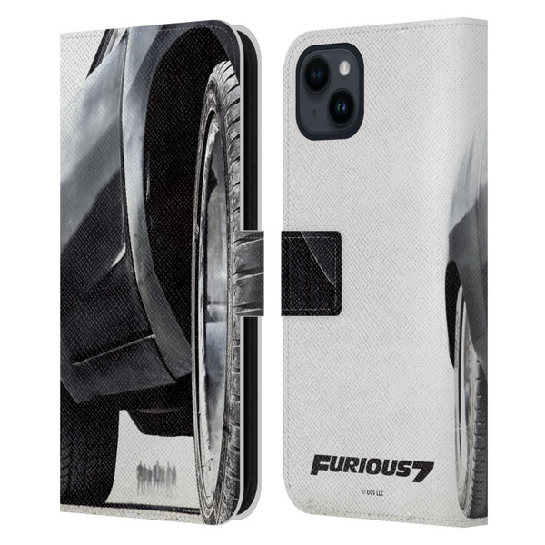 Fast & Furious Franchise Key Art Furious Tire Leather Book Wallet Case Cover For Apple iPhone 15 Plus