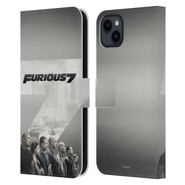 Fast & Furious Franchise Key Art Furious 7 Leather Book Wallet Case Cover For Apple iPhone 15 Plus