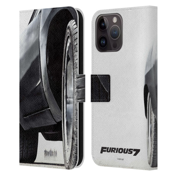 Fast & Furious Franchise Key Art Furious Tire Leather Book Wallet Case Cover For Apple iPhone 15 Pro Max