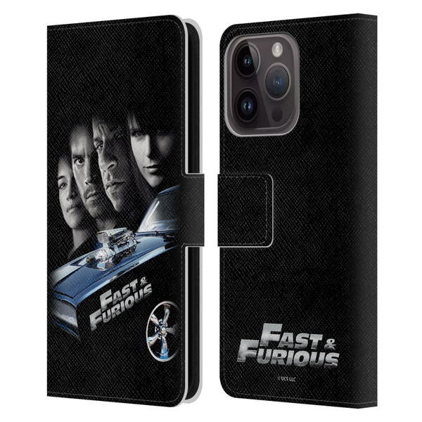 Fast & Furious Franchise Key Art 2009 Movie Leather Book Wallet Case Cover For Apple iPhone 15 Pro