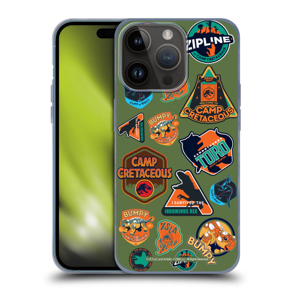 Jurassic World: Camp Cretaceous Character Art Pattern Icons Soft Gel Case for Apple iPhone 15 Pro