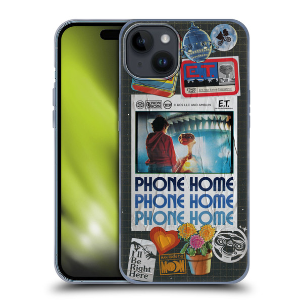 E.T. Graphics Phone Home Collage Soft Gel Case for Apple iPhone 15 Plus