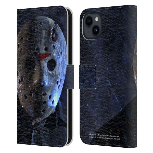 Friday the 13th: A New Beginning Graphics Jason Leather Book Wallet Case Cover For Apple iPhone 15 Plus