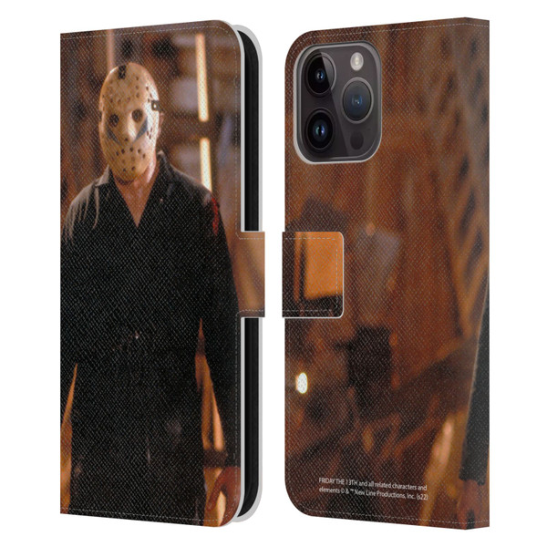 Friday the 13th: A New Beginning Graphics Jason Voorhees Leather Book Wallet Case Cover For Apple iPhone 15 Pro Max