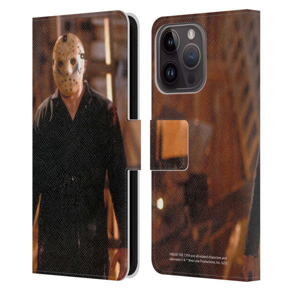 Friday the 13th: A New Beginning Graphics Jason Voorhees Leather Book Wallet Case Cover For Apple iPhone 15 Pro