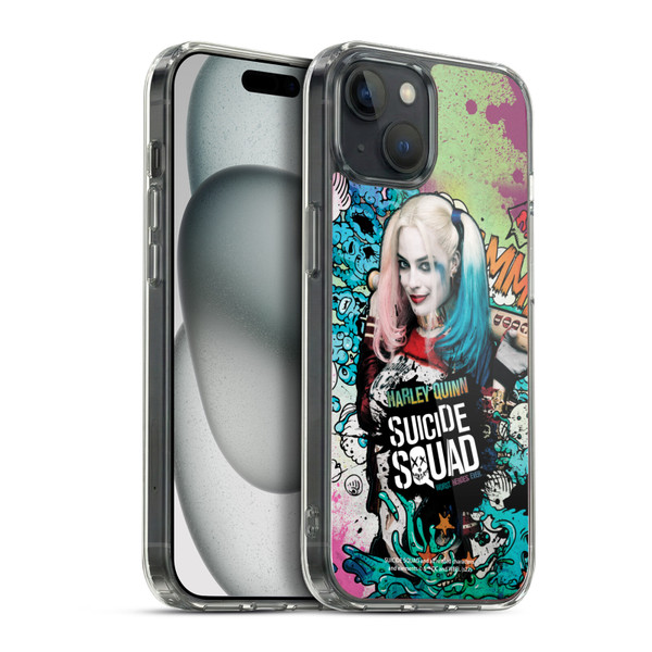 Suicide Squad 2016 Graphics Harley Quinn Poster Soft Gel Case for Apple iPhone 15 Plus & MagSafe