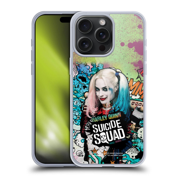 Suicide Squad 2016 Graphics Harley Quinn Poster Soft Gel Case for Apple iPhone 15 Pro Max & MagSafe