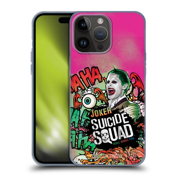 Suicide Squad 2016 Graphics Joker Poster Soft Gel Case for Apple iPhone 15 Pro Max