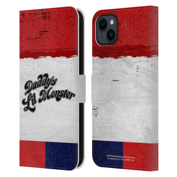 Suicide Squad 2016 Graphics Harley Quinn Costume Leather Book Wallet Case Cover For Apple iPhone 15 Plus