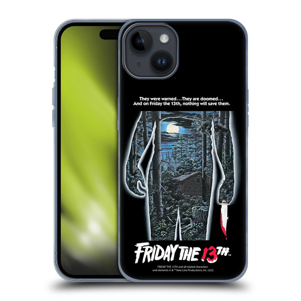 Friday the 13th 1980 Graphics Poster Soft Gel Case for Apple iPhone 15 Plus