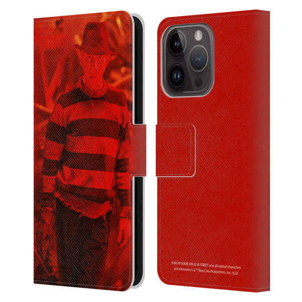 A Nightmare On Elm Street 3 Dream Warriors Graphics Freddy 2 Leather Book Wallet Case Cover For Apple iPhone 15 Pro