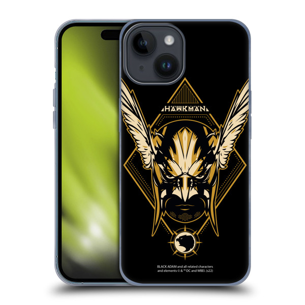 Black Adam Graphics Hawkman Soft Gel Case for Apple iPhone 15