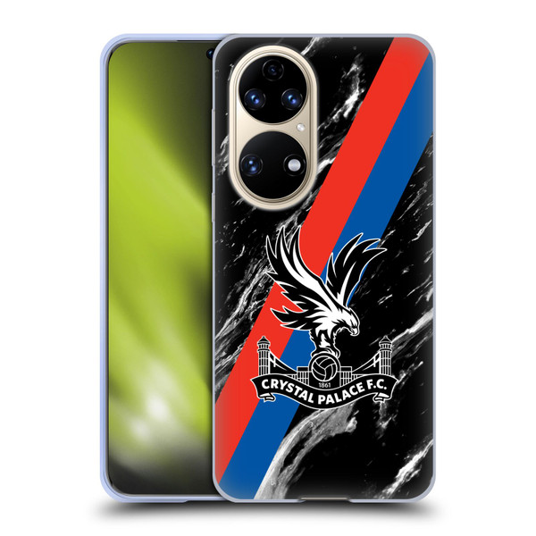 Crystal Palace FC Crest Black Marble Soft Gel Case for Huawei P50