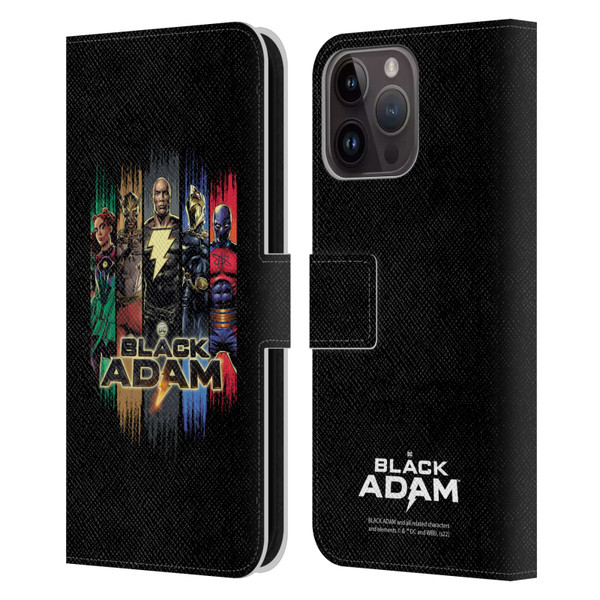 Black Adam Graphics Group Leather Book Wallet Case Cover For Apple iPhone 15 Pro Max