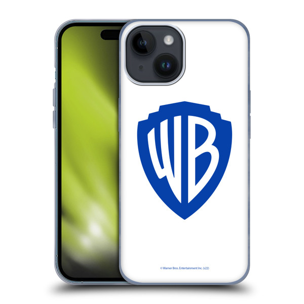 Warner Bros. Shield Logo White Soft Gel Case for Apple iPhone 15