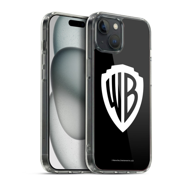 Warner Bros. Shield Logo Black Soft Gel Case for Apple iPhone 15 Plus & MagSafe