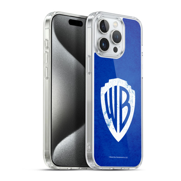 Warner Bros. Shield Logo Distressed Soft Gel Case for Apple iPhone 15 Pro Max & MagSafe