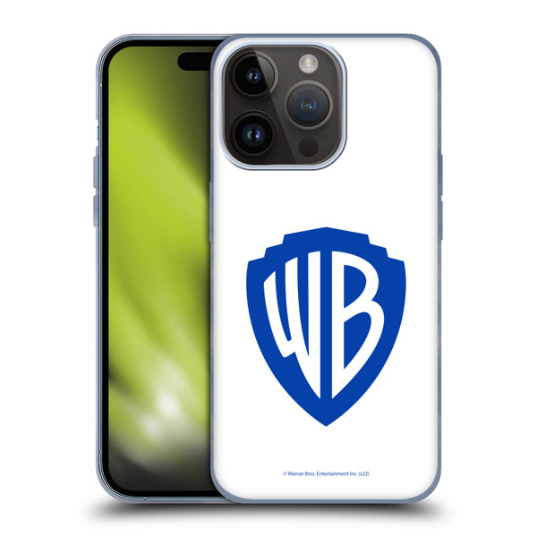 Warner Bros. Shield Logo White Soft Gel Case for Apple iPhone 15 Pro