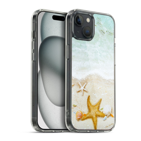 Lisa Sparling Birds And Nature Sandy Shore Soft Gel Case for Apple iPhone 15 Plus & MagSafe