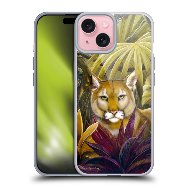 Lisa Sparling Creatures Florida Forest Panther Soft Gel Case for Apple iPhone 15