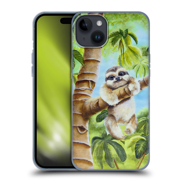 Lisa Sparling Creatures Cutest Sloth Soft Gel Case for Apple iPhone 15 Plus