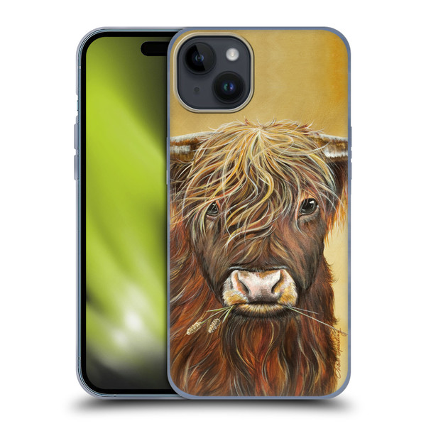 Lisa Sparling Creatures Highland Cow Fireball Soft Gel Case for Apple iPhone 15 Plus