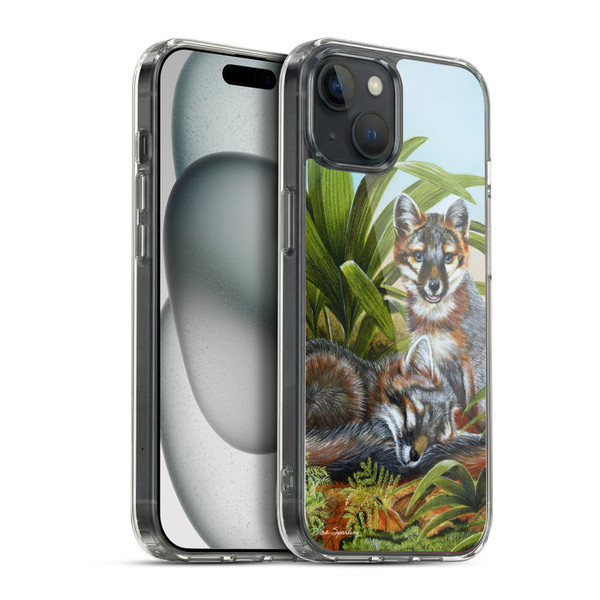 Lisa Sparling Creatures Red Fox Kits Soft Gel Case for Apple iPhone 15 Plus & MagSafe