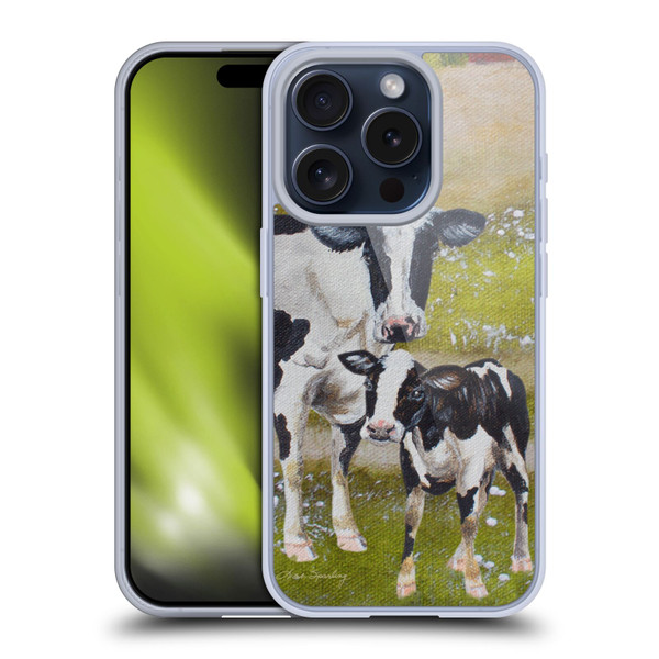 Lisa Sparling Creatures Two Cows Soft Gel Case for Apple iPhone 15 Pro