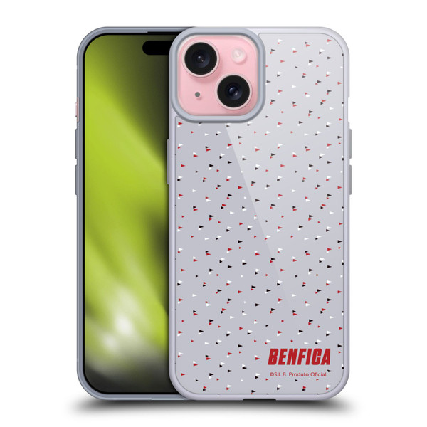 S.L. Benfica 2021/22 Crest Triangles Soft Gel Case for Apple iPhone 15