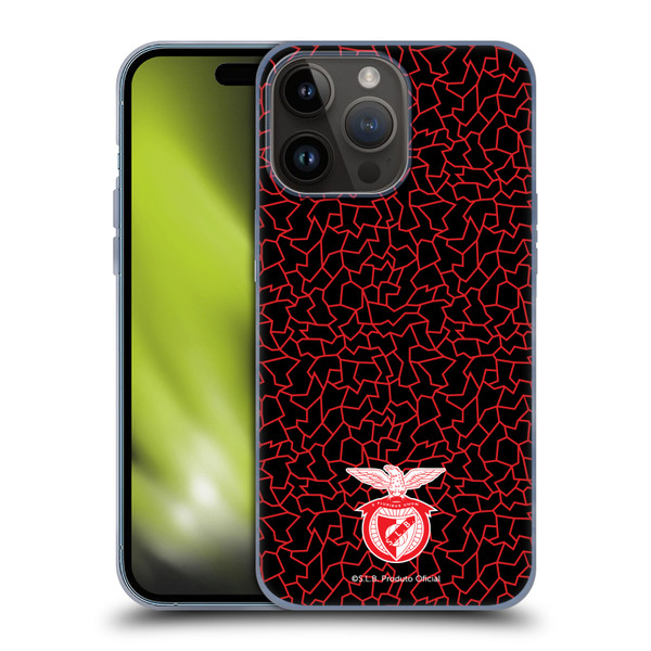 S.L. Benfica 2021/22 Crest Mosaic Pattern Soft Gel Case for Apple iPhone 15 Pro Max