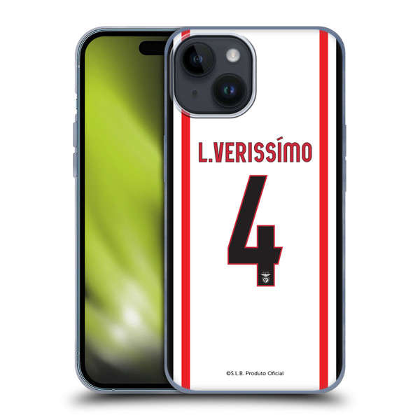 S.L. Benfica 2021/22 Players Away Kit Lucas Veríssimo Soft Gel Case for Apple iPhone 15