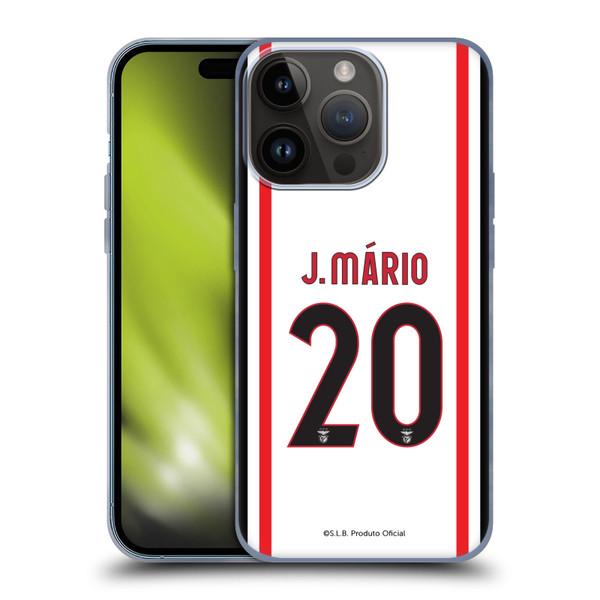 S.L. Benfica 2021/22 Players Away Kit João Mário Soft Gel Case for Apple iPhone 15 Pro