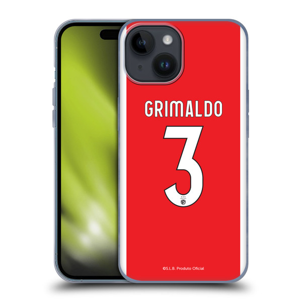 S.L. Benfica 2021/22 Players Home Kit Álex Grimaldo Soft Gel Case for Apple iPhone 15