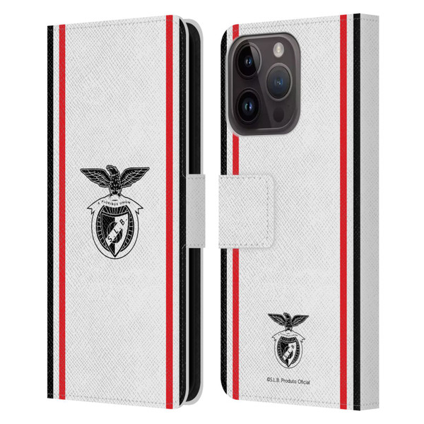 S.L. Benfica 2021/22 Crest Kit Away Leather Book Wallet Case Cover For Apple iPhone 15 Pro
