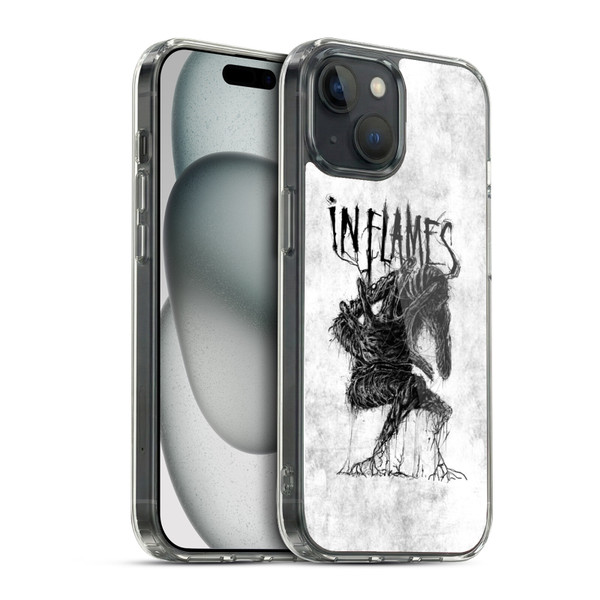In Flames Metal Grunge Big Creature Soft Gel Case for Apple iPhone 15 & MagSafe