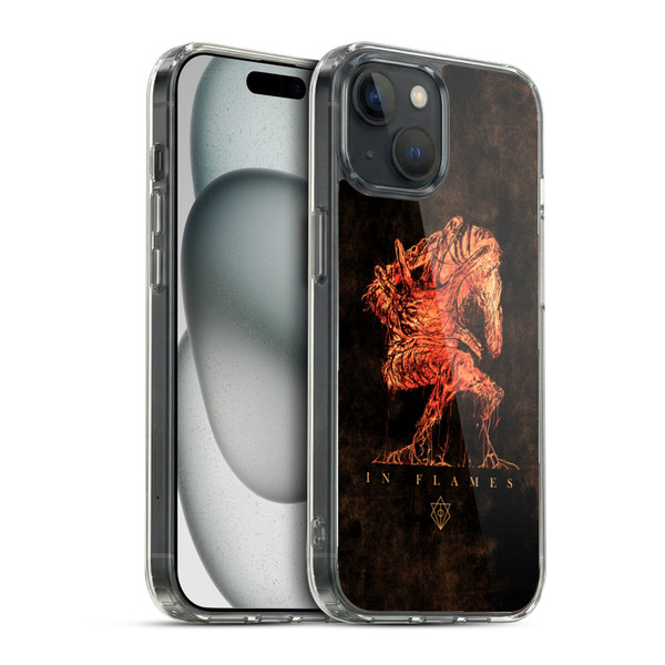 In Flames Metal Grunge Creature Soft Gel Case for Apple iPhone 15 & MagSafe
