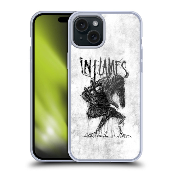 In Flames Metal Grunge Big Creature Soft Gel Case for Apple iPhone 15 Plus