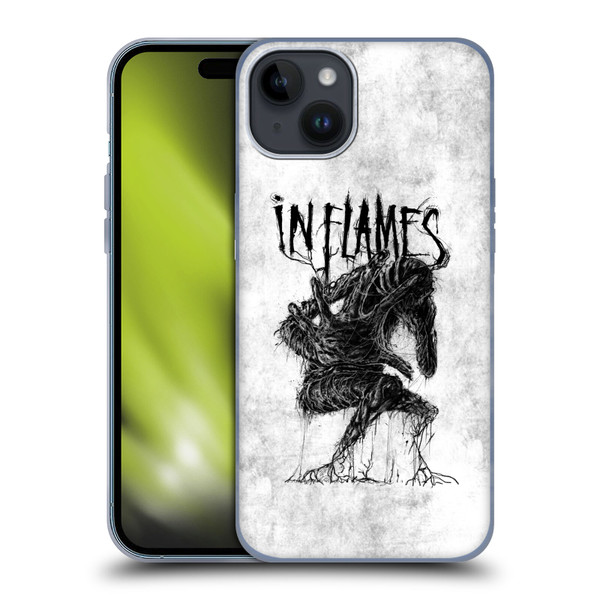 In Flames Metal Grunge Big Creature Soft Gel Case for Apple iPhone 15 Plus