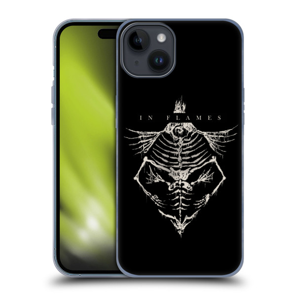In Flames Metal Grunge Jesterhead Bones Soft Gel Case for Apple iPhone 15 Plus