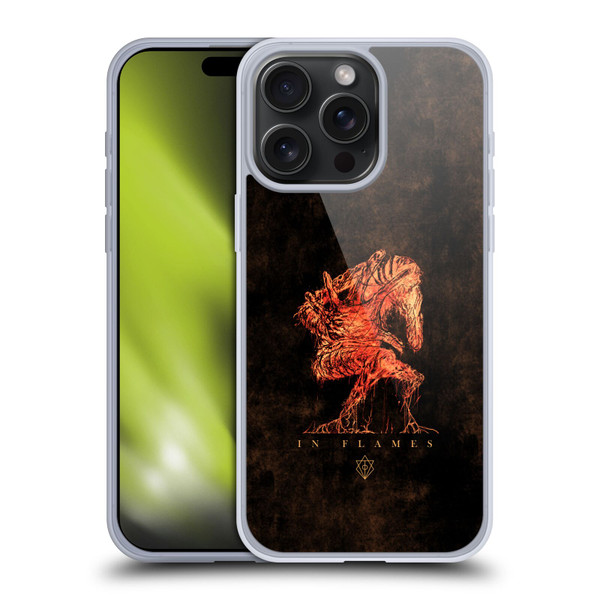 In Flames Metal Grunge Creature Soft Gel Case for Apple iPhone 15 Pro Max