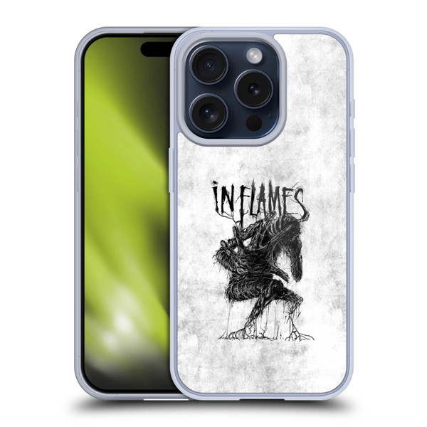 In Flames Metal Grunge Big Creature Soft Gel Case for Apple iPhone 15 Pro