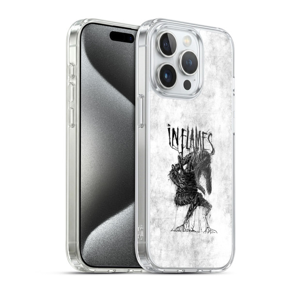 In Flames Metal Grunge Big Creature Soft Gel Case for Apple iPhone 15 Pro & MagSafe