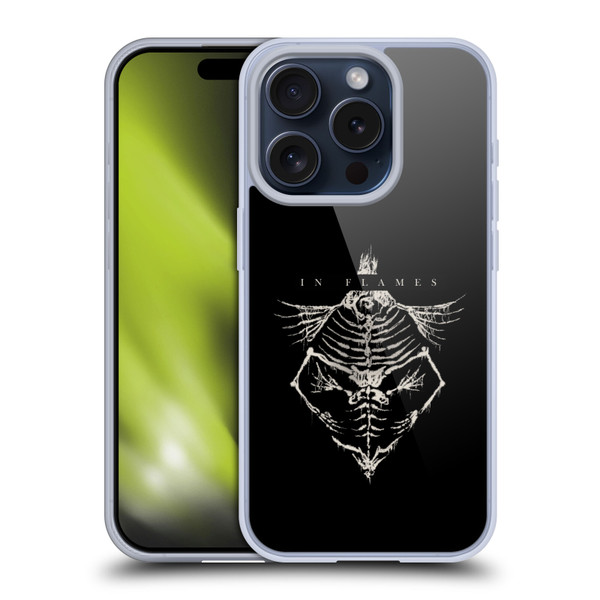 In Flames Metal Grunge Jesterhead Bones Soft Gel Case for Apple iPhone 15 Pro